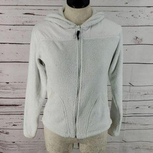 Predator White fuzzy Polyester Hooded‎ small Jacket